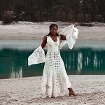 Kleid mit Stola